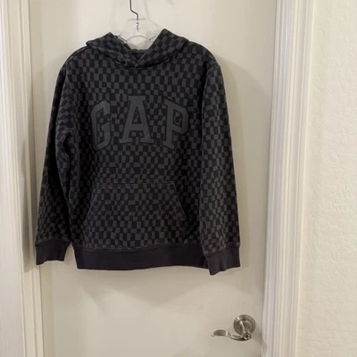 Sudadera con capucha juvenil GAP talla XXL. Gris con detalles negros excelente estado usado Foto 1 de 3
