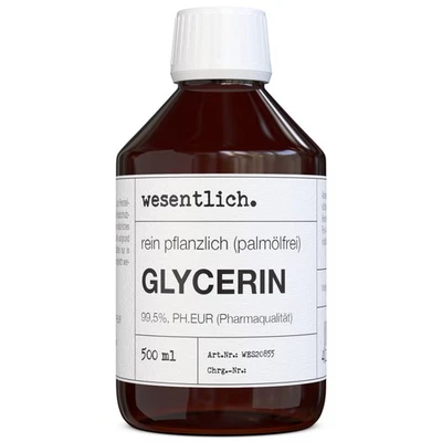 Glycerin 99,5% (500ml) von wesentlich. - vegan und frei von Palmöl - Bild 1 von 3