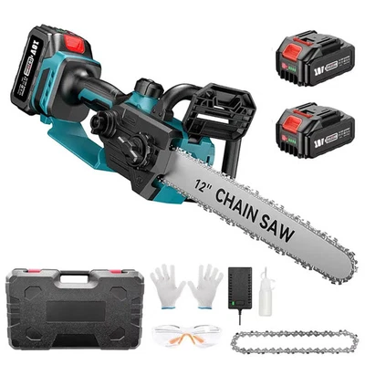 BESUCHE DEN SEESII-STORE 2x5000mAh SeeSii 12 Zoll 1200W Bürstenlose Akkukettensäge Autoöl Gartenpflege