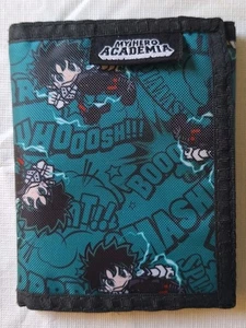 MY HERO ACADEMIA Trifold Wallet Deku All Over Print Anime Manga Bioworld - Picture 1 of 3