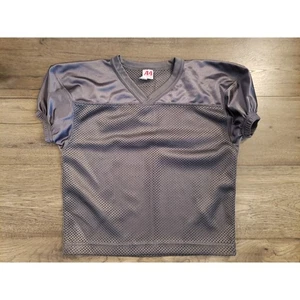 Girls Football Jersey Shirt Size 10-12 Medium Kids Dark Grey Athletic Sporty Top - Picture 1 of 7