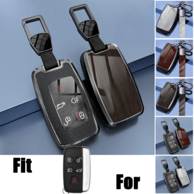 Zinc Alloy Leather Car Key Case Cover For Land Rover Range Rover For Jaguar XE Foto 1 de 4