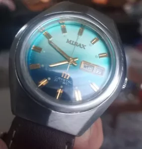Rare Vintage Mirax Japan 21 Jewel Automatic Gents Watch Day Date - Picture 1 of 5