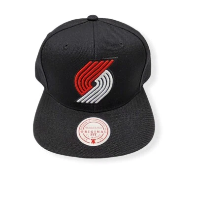 Mitchell & Ness Portland Trail Blazers Team Ground 2.0 Black Adjustable Snapback - Image 1 of 4