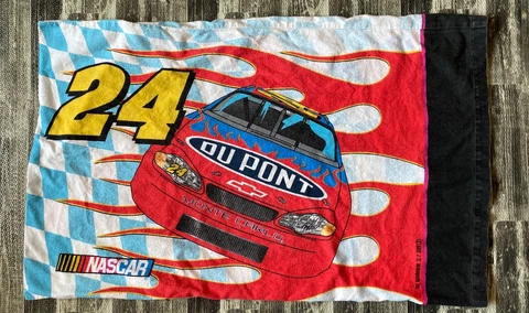 VINTAGE 2002 Jeff Gordon #24 NASCAR Pillowcase Monte Carlo Du Pont Cover