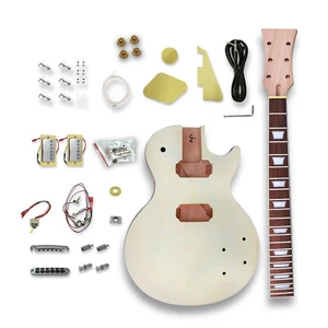 Electric Guitar Kit build your own Maple veneer HH pickups 22 fret 24.75 inch - Bild 1 von 15