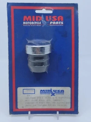 Tapón de llenado de aceite Mid Usa 85002 Harley Davidson relleno lateral OEM 62644-84T placa cromada Foto 1 de 2