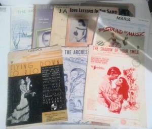 VINTAGE 10 Sheet Music Songs UNDERNEATH THE ARCHES Flying Down To Rio L3B20 - Picture 1 of 22