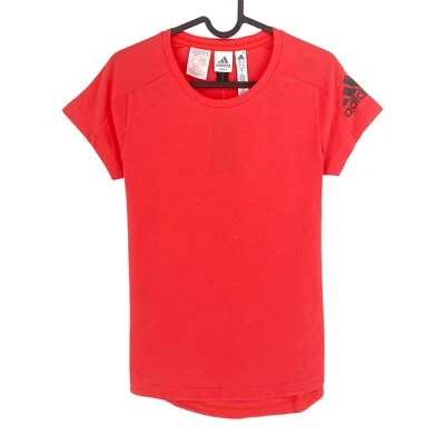 T-Shirt Rouge À Col Rond Adidas Taille 11 - 12 Ans - Photo 1/4