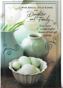NEW Happy Easter Card 5.5x8 DAUGHTER & FAMILY w/Special Joy at Easter - Picture 1 of 3