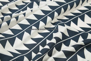 44" Wide Indian Rayon Abstract Print Running Gray Fabric Crafting By 5/10 Yard - Picture 1 of 3