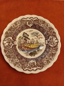 Vintage VERNON'S 1860 -Saucer Plate 6" - 1940s Riverboat - Imagen 1 de 9