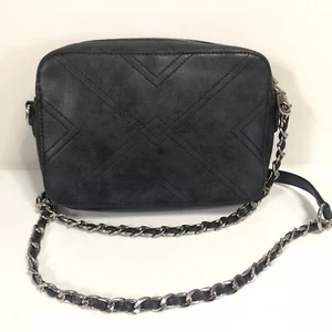 Chelsea28 Women Black Purse Shoulder Bag Crossbody Pebbled Faux Leather Chain - Picture 1 of 24