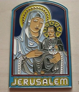 Collectable Colorful Madonna And Child Fridge Metal Magnet Souvenir Christianity - Picture 1 of 3