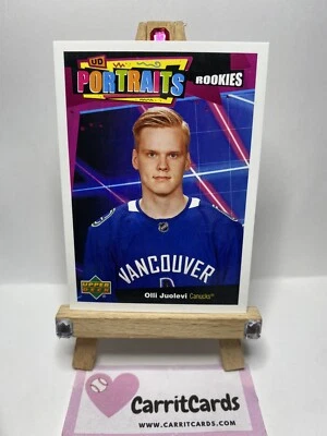 OLLI JUOLEVI 2021 Upper Deck Series 2 Hockey UD Rookie Portraits #P-59 Canucks - Image 1 of 4