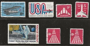 US Scott #C72-78, Singles 1971-73 Air Mail Complete Year FVF Used - Picture 1 of 1