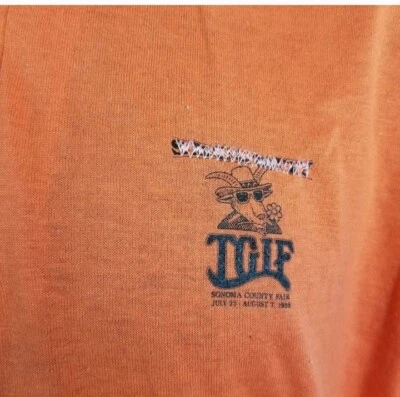 Sonoma County Fair Shirt Adult Large Orange Fair Vintage Employee Santa Rosa - Image 1 of 4