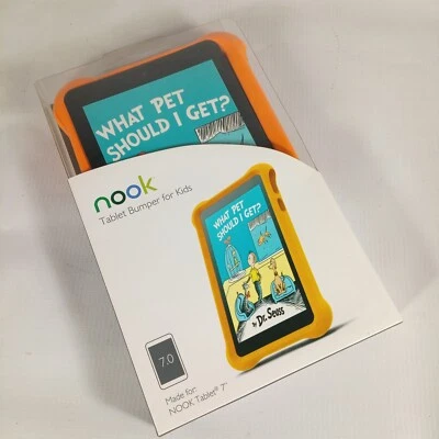 Nook 7.0 Tablet Bumper Kids Dr Seuss Citrus Orange Micro Foam Protector Cover - Image 1 of 3