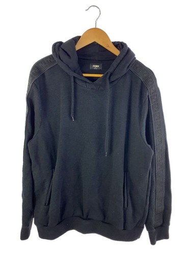 FENDI Felpa con Cappuccio Maglia Nera Felpa L Lana BLK FY0981 A2F1 Usata