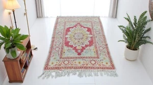 Antique Rug, wall decor rug, vintage red rug, Armenian Rug, 4x5 rug, carpet rug - Picture 1 of 7