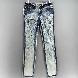 Clash Jeans USA Acid Wash Distressed Denim Women’s 5 (28x31) 90s Retro 80s Rock - Picture 1 of 12