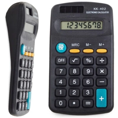 Small Classic Pocket 8 Digit Calculator School Office Counter Computer - Image 1 of 2