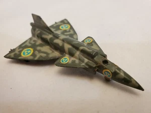 Vintage 80s Zylmex Die Cast Saab AJ-37 Viggen A129 Dyna-Flites - Picture 1 of 12