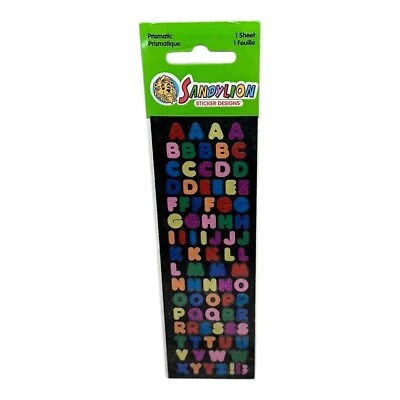 Sealed Vintage Sandylion Prismatic Colorful Mini alphabet Stickers  - Image 1 of 2
