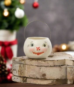 Bethany Lowe Weihnachten Happy Schneemann Eimer Petite Ornament TJ2331 - Bild 1 von 6