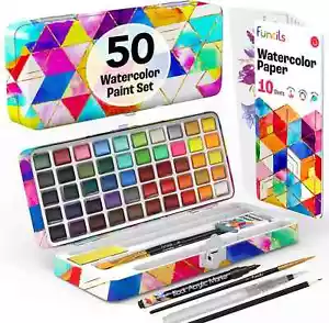Aquarellfarben Set - 50 Reiseaquarelle Set - Aquarelle Farbe für Erwachsene - Bild 1 von 9
