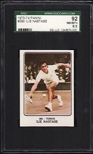 ILIE NASTASE ROOKIE~1973=74 Panini Campioni Dello Sport #360 ~SGC 8.5 NM/MT+~ 92