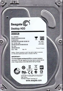 Seagate ST3000LM003 pn:1F216N-568 s/n:Z30 fw:CC51 TK 2013 3TB SATA 2.5 HDD 706 - Picture 1 of 2