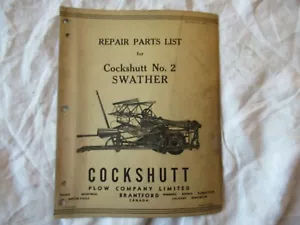 Cockshutt 2 swather lista de piezas manual catálogo - Imagen 1 de 8