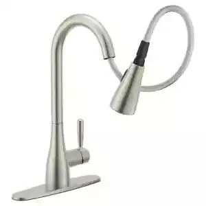 Doherty Spot Resist Stainless One-Handle High Arc pulldown Faucet Moen 87260SRS - Picture 1 of 7