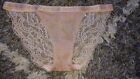 New Vs Lace Back Glitter Logo Shimmer String Bikini Panty Size Small Pink
