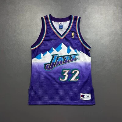 100% Authentic Karl Malone Vintage Champion 96 97 Utah Jazz Jersey 44 M L Mens - Image 1 of 4