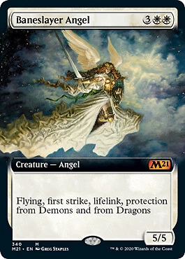 MTG - Baneslayer Angel - Extended Art, Core Set 2021 - Image 1 of 1