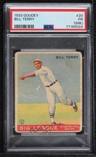 1933 Goudey Big League Chewing Gum R319 Bill Terry #20 PSA 1 Rookie RC HOF