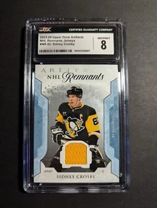 2023-24 UD Artifacts NHL Remnants Patch Sidney Crosby NR-SC CGC 8 NM/MINT - Picture 1 of 4