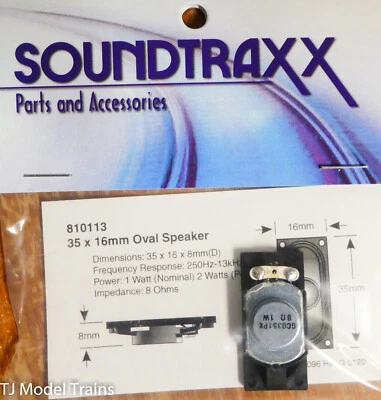 Soundtraxx #810113 Oval Speaker 35 x 16 x 8mm  (NEW) - Image 1 of 2