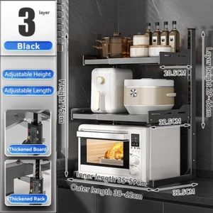 3 Layer Microwave Oven Rack Kitchen Rack Storage Rack F002-3 layer - Picture 1 of 10