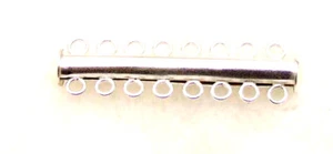 42*5mm Column 8 Strings Sterling Silver S925 Clasp Accessories for Jewelry - Picture 1 of 3