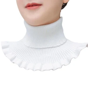 Warm Knitted Fake Collar Woolen Women Turtleneck Knitted False Fake Collar:;h - Picture 1 of 22