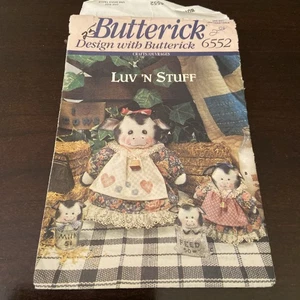 Butterick 6552 Luv 'N Stuff Cubiertas de latas y tarros de vaca Adornos de felpa Patrón Artesanía  - Imagen 1 de 5