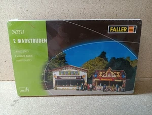Spur N Faller 2 Marktbuden Neu In Ovp - Picture 1 of 2