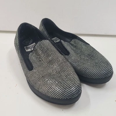 FitFlop Mujer Superskate Zapatos Mocasines Sin Cordones Negro Gamuza Talla 8M - Usados Foto 1 de 4