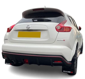 Nissan Juke Nismo Rally Style Mud Flaps Black 4mm PVC Satin + Logo RALLYFLAPZ - Picture 1 of 10