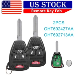 2 Replacement For 2009 2010 2011 2012 2013 2014 Dodge Avenger 4B Remote Key Fob - Picture 1 of 7