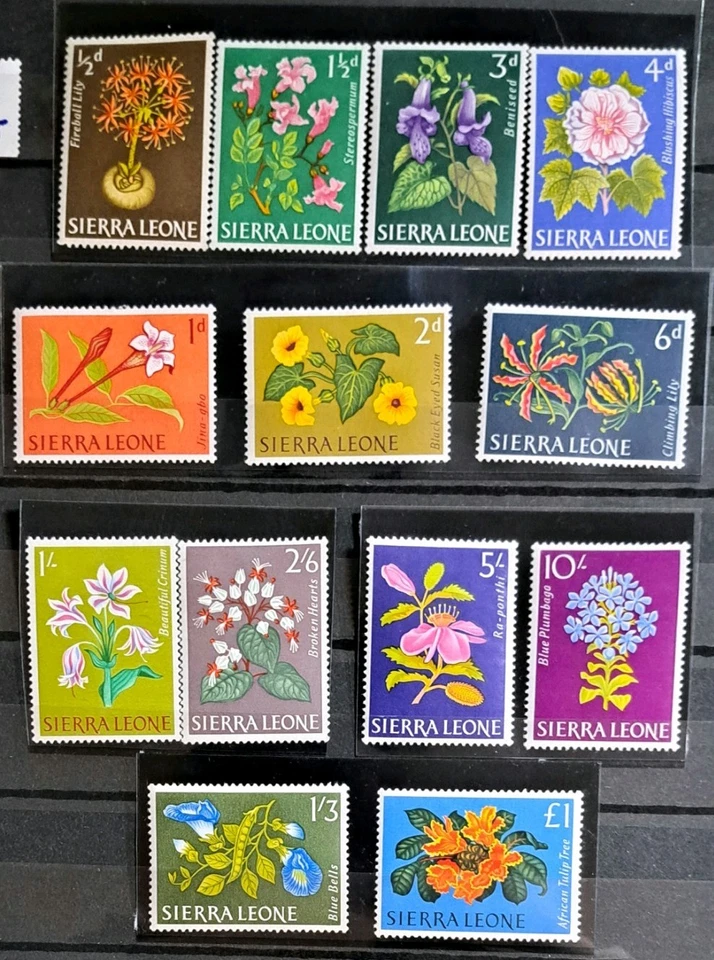 1963 SIERRA LEONE SG242-54 Mint Stamp Set Flowers Themed - Image 1 of 1