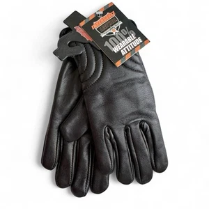 Interstate Leather Womens Soft Black Motorcycle Gloves Size Small 1 Pair New - Picture 1 of 5